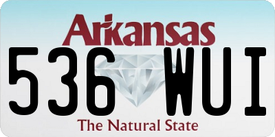 AR license plate 536WUI