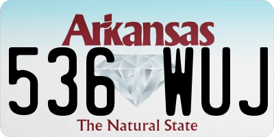 AR license plate 536WUJ