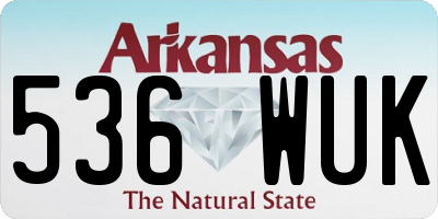 AR license plate 536WUK