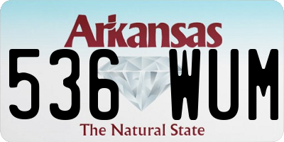 AR license plate 536WUM