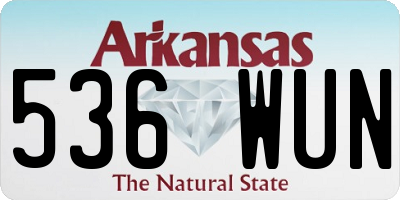 AR license plate 536WUN