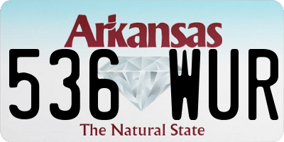 AR license plate 536WUR