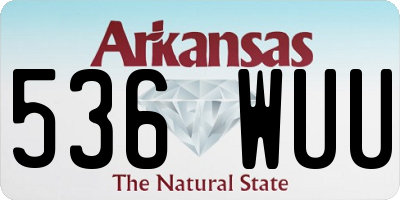 AR license plate 536WUU