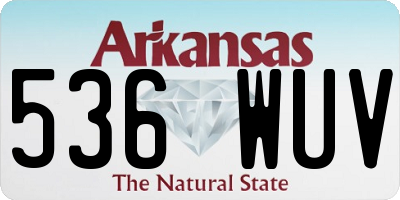 AR license plate 536WUV
