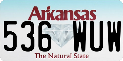 AR license plate 536WUW