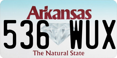 AR license plate 536WUX
