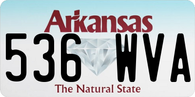 AR license plate 536WVA