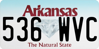 AR license plate 536WVC