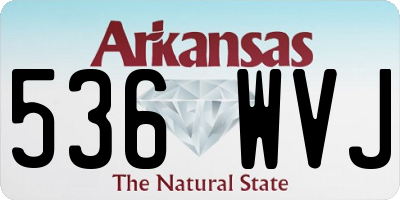 AR license plate 536WVJ