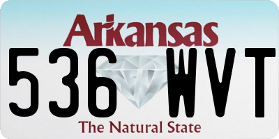 AR license plate 536WVT