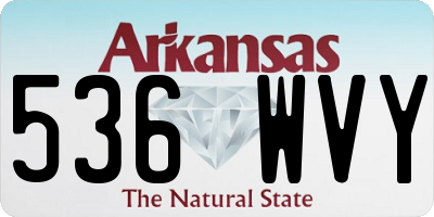 AR license plate 536WVY