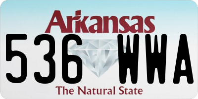 AR license plate 536WWA