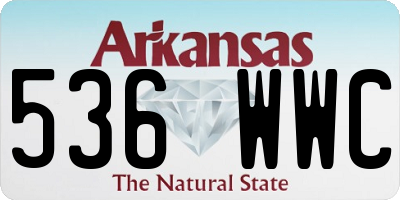 AR license plate 536WWC