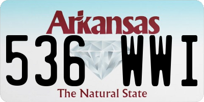 AR license plate 536WWI