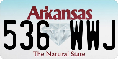 AR license plate 536WWJ