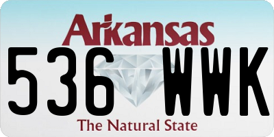 AR license plate 536WWK