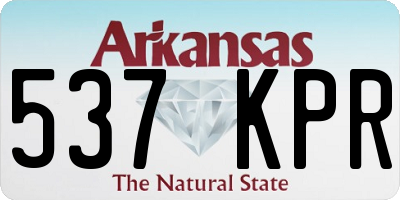 AR license plate 537KPR