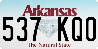 AR license plate 537KQO