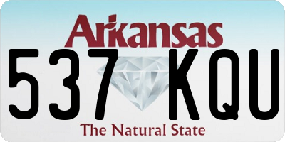 AR license plate 537KQU