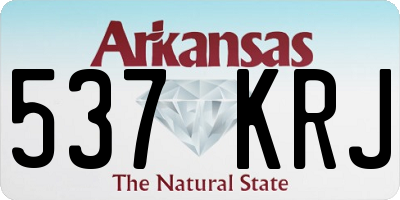 AR license plate 537KRJ
