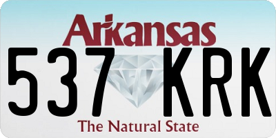 AR license plate 537KRK