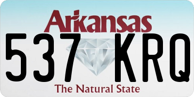 AR license plate 537KRQ