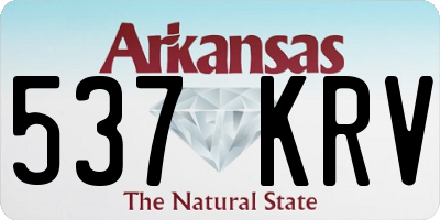 AR license plate 537KRV