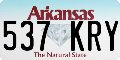 AR license plate 537KRY