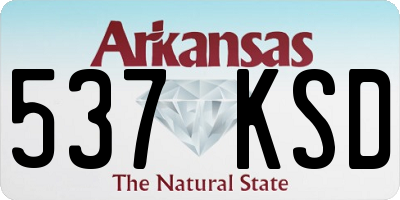 AR license plate 537KSD
