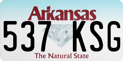 AR license plate 537KSG