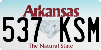 AR license plate 537KSM