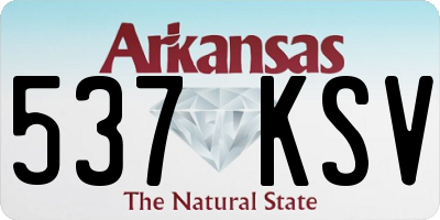 AR license plate 537KSV