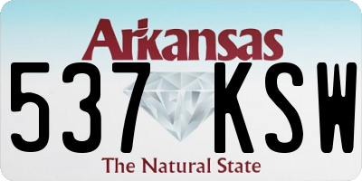 AR license plate 537KSW