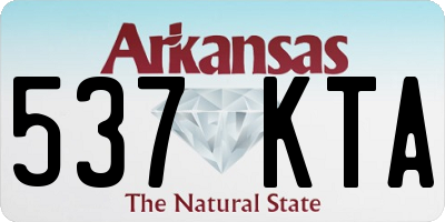 AR license plate 537KTA