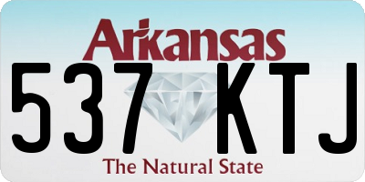 AR license plate 537KTJ