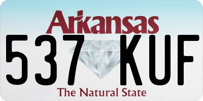 AR license plate 537KUF