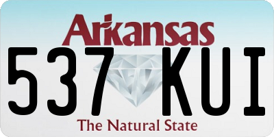 AR license plate 537KUI