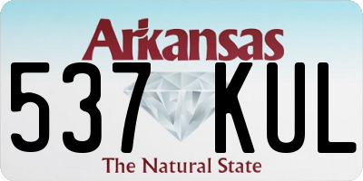 AR license plate 537KUL
