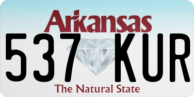 AR license plate 537KUR