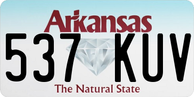 AR license plate 537KUV