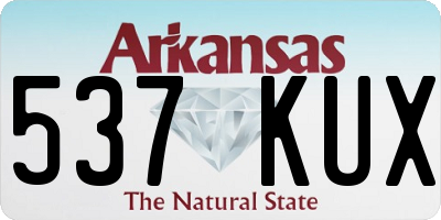 AR license plate 537KUX