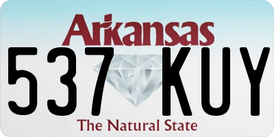 AR license plate 537KUY
