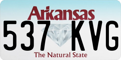 AR license plate 537KVG