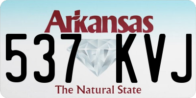AR license plate 537KVJ
