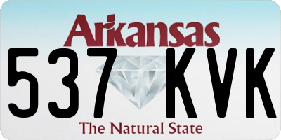 AR license plate 537KVK