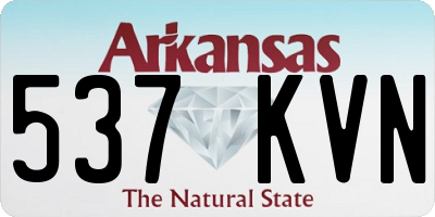 AR license plate 537KVN
