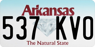 AR license plate 537KVO