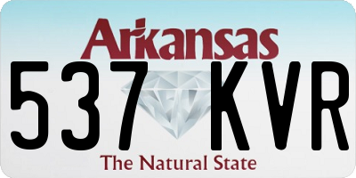 AR license plate 537KVR