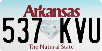 AR license plate 537KVU