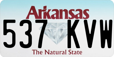 AR license plate 537KVW